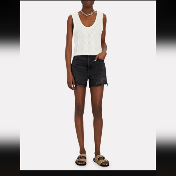 RE/DONE 50s Cut-Off Denim Shorts - Picture 3 of 8